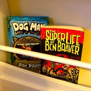 2 books, Dog Man and Ben Braver book 1 

New and in perfect condition